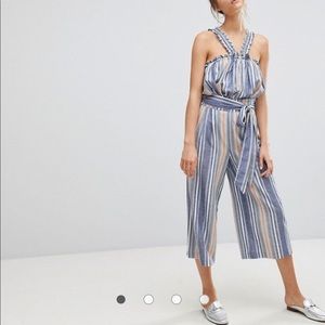 💙Vici Striped Stretchy Jumpsuit💐